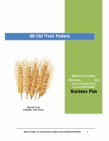 Page 1: Flour Mill Business Plan